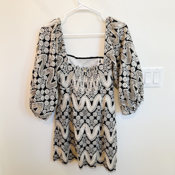 Cara Cara Montauk Scallop Eyelet Mini Dress, Size Small - Picture 6 of 11